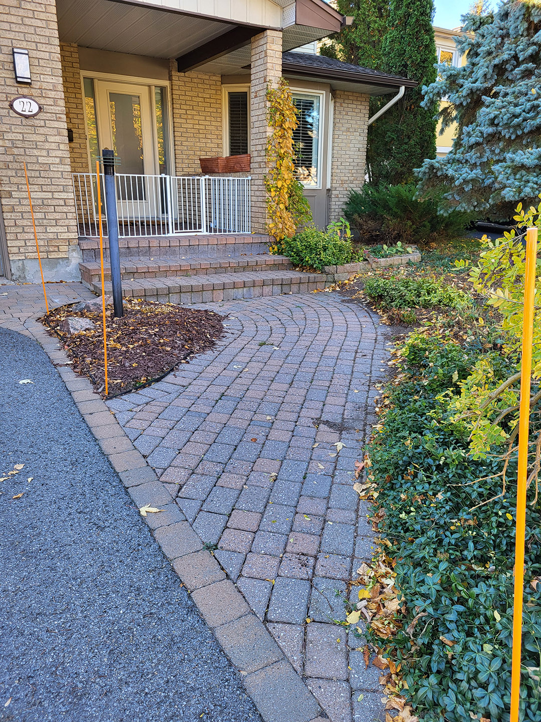 Completed interlock stone repair